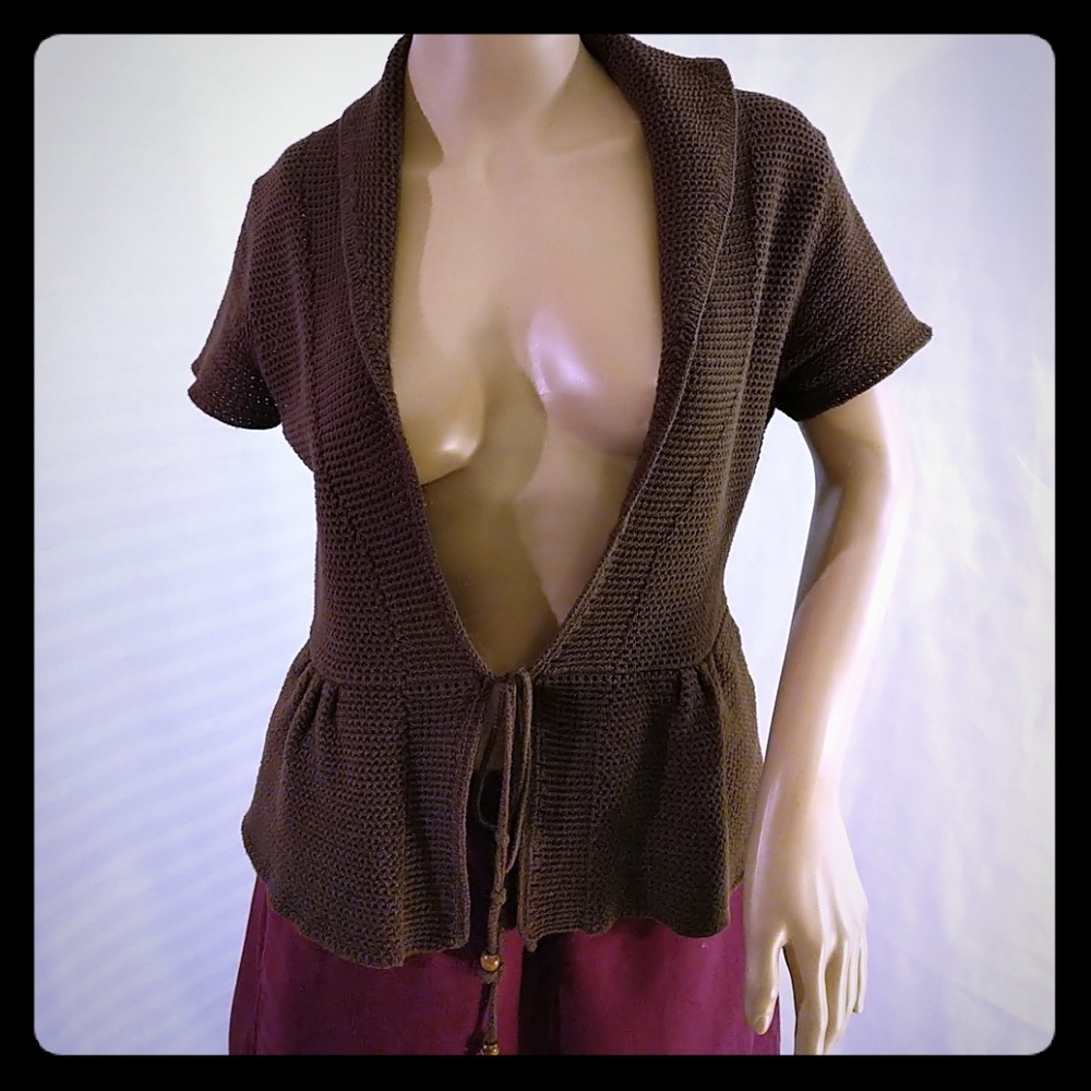 Tommy Hilfiger Short Sleeve Knit Shrug Cardigan S
